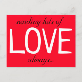 Senden einer Menge LIEBE Niedlich Red Postkarte
