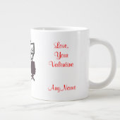 Senden einer Messge Valentine Hearts-China-Tasse Jumbo-Tasse (Rechts)