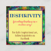 "Senden einer sicheren Umarmung" Inspirivity Güte  Quadratische Visitenkarte (Rückseite)