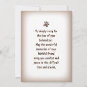 Senden einer Umarmung für Ihr Beileid für Herzstil Karte (Rückseite)