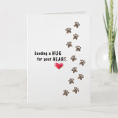 Senden einer Umarmung für Ihr Herz-Hund-Loss-Beile Karte (Vorderseite)