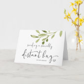 Senden einer Umarmung Miss You Socially Distant Qu Karte (Gelbe Blume)