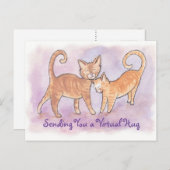 Senden einer Virtual Hug Kitty Postcard Postkarte (Vorne/Hinten)