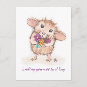 Senden einer Virtual Hug-Maus-Postkarte Postkarte