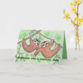 Senden einer Virtual Hug Sloth Card Karte (Gelbe Blume)