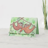 Senden einer Virtual Hug Sloth Card Karte (Vorderseite)
