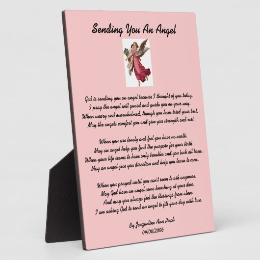 Senden eines Angel Plaque Fotoplatte (Seite)