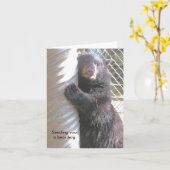 'Senden eines Bärenhugs' Note Card Karte (Gelbe Blume)