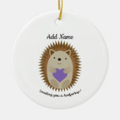 Senden eines Hedgehug-Igels Keramik Ornament (Vorne)
