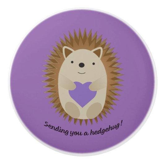 Senden eines Hedgehug-Igels Keramikknauf (Vorderseite)