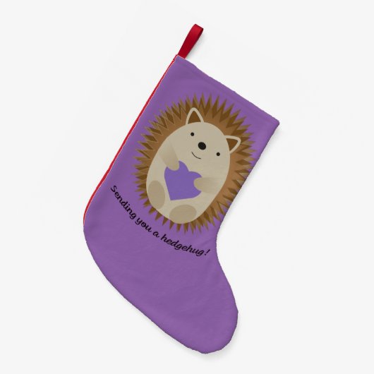 Senden eines Hedgehug-Igels Kleiner Weihnachtsstrumpf (Vorderansicht (hängend))