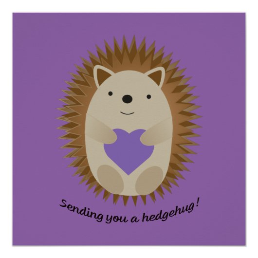 Senden eines Hedgehug-Igels Poster (Vorderseite)