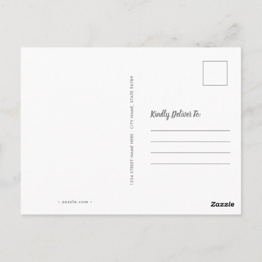 Senden eines Niedlichen Pastelmädchens Postkarte (Rückseite)