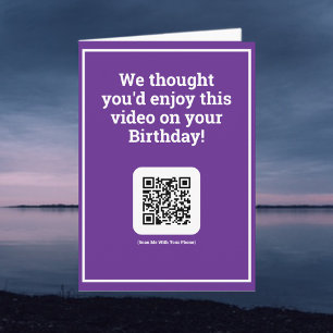 Senden eines Videos mit QR-Code an einem Geburtsta Karte