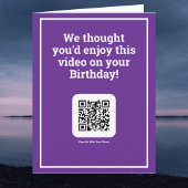 Senden eines Videos mit QR-Code an einem Geburtsta Karte