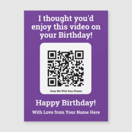 Senden eines Videos mit QR-Code auf einer Magnetka Magnetkarte