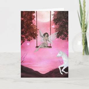 Senden für das Unicorn - Fantasy Grußkarte Feiertagskarte