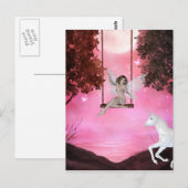 Senden für das Unicorn - Fantasy Postkarten (Vorne/Hinten)
