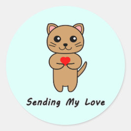 Senden meiner Liebe Blue Background Aufkleber