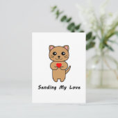 Senden meiner Liebe - Weißer Hintergrund (Vertikal Postkarte (Stehend Vorderseite)