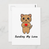 Senden meiner Liebe - Weißer Hintergrund (Vertikal Postkarte (Vorne/Hinten)