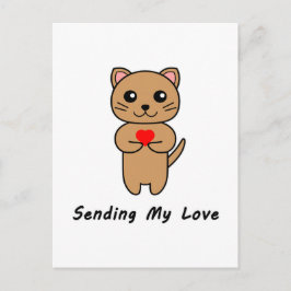 Senden meiner Liebe - Weißer Hintergrund (Vertikal Postkarte