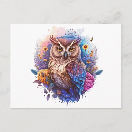 Senden Sie besondere Grußkarten mit Owl Postkarten (Vorderseite)