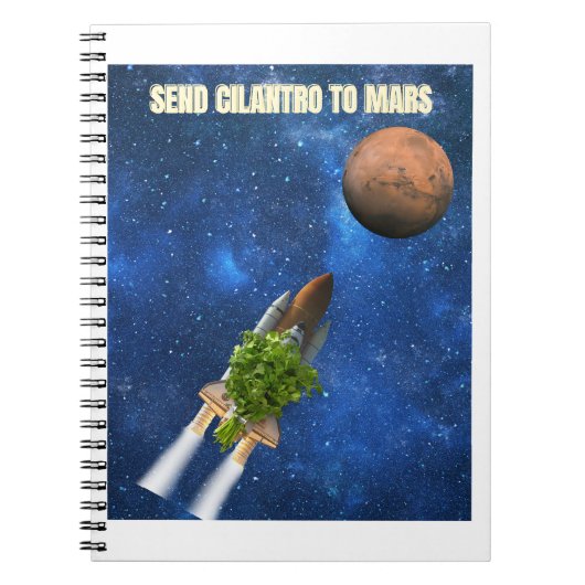 Senden Sie Cilantro an Mars-Notebook Notizblock (Vorderseite)