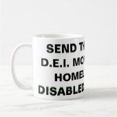 SENDEN SIE DIE "GEWECKT" /D.E.I. GELD KAFFEETASSE (Links)