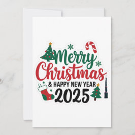 Senden Sie ein Lächeln für 2025: Weihnachtskarte Feiertagskarte