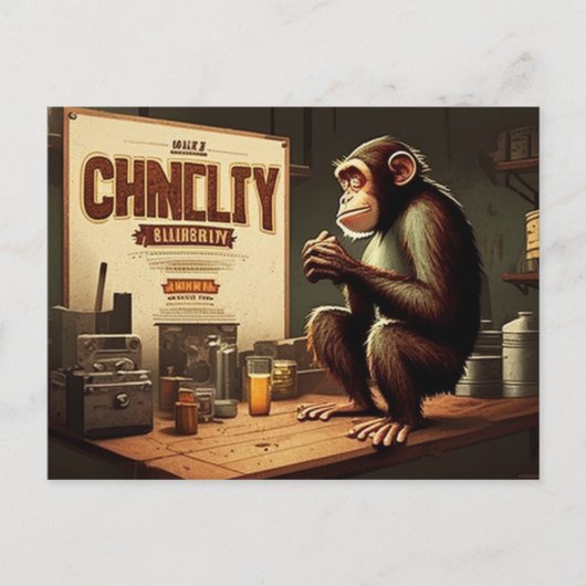 Senden Sie ein Lächeln mit den Postkarten von Affe (Vorderseite)