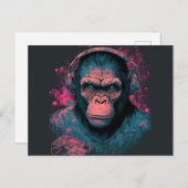 Senden Sie ein Lächeln mit den Postkarten von Affe (Vorne/Hinten)