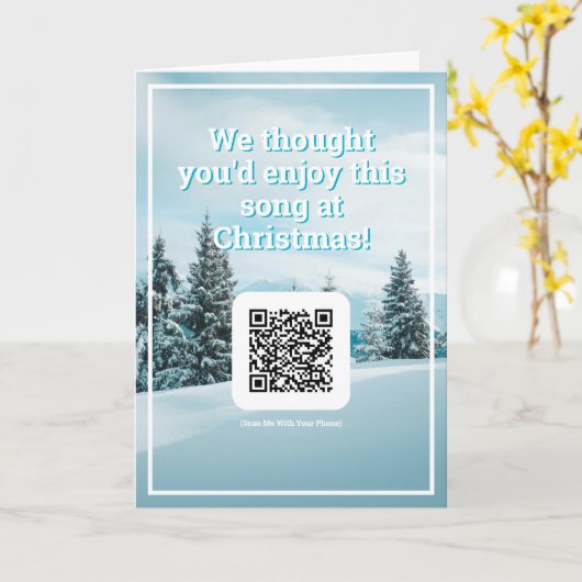 Senden Sie ein Lied mit QR-Code zu Weihnachten Karte (Gelbe Blume)