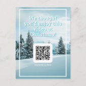 Senden Sie ein Video mit QR-Code zu Weihnachten Postkarte (Vorderseite)