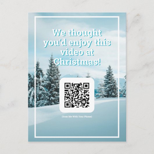 Senden Sie ein Video mit QR-Code zu Weihnachten Postkarte (Vorderseite)