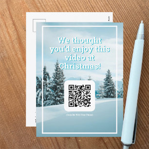 Senden Sie ein Video per QR-Code an Weihnachten Postkarte