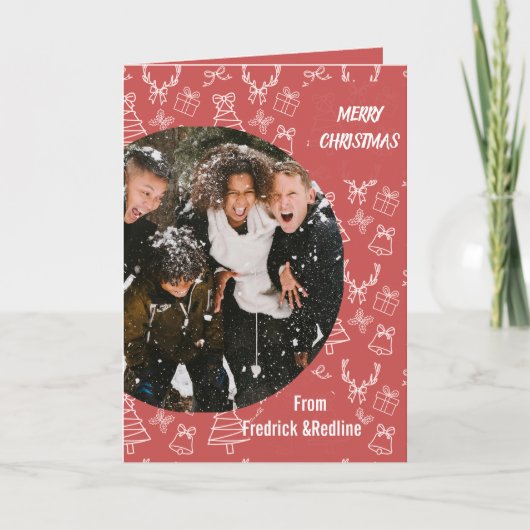 Senden Sie eine fröhliche Urlaubsbotschaft mit die Karte (Vorderseite)