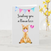 Senden Sie eine Maske für die Liebe Lama Karte (Gelbe Blume)