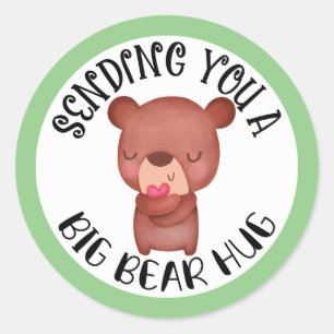 Senden Sie einen Big Bear Hug Sticker Round