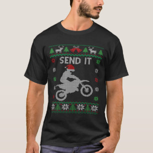 Senden Sie es Dirt Bike Reiten Santa Motocross Ugl T-Shirt