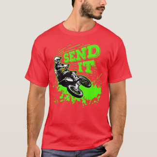 Senden Sie es Geschenk Funny Dirt Bike Motocross M T-Shirt