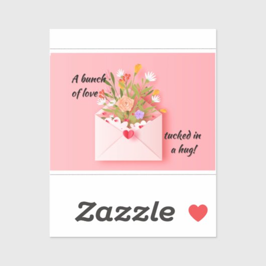 Senden Sie etwas Liebe und eine Umarmung!Vinyl Sti Aufkleber (Blatt)