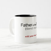 Senden Sie Geld Vater der Tasse der Braut (Vorderseite Links)
