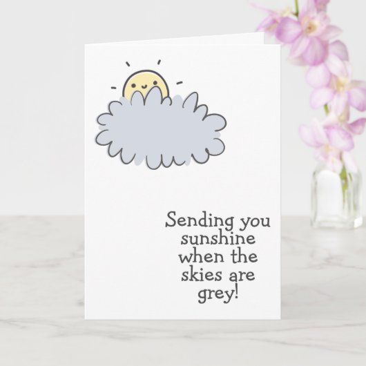 Senden Sie Ihr Sunshine - Niedlich Get Well Card Karte (Orchidee)