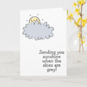 Senden Sie Ihr Sunshine - Niedlich Get Well Card Karte (Gelbe Blume)