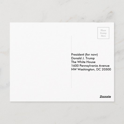 Senden Sie Ihre eigene Nachricht #TheIdesOfTrump Postkarte (Rückseite)