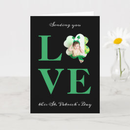 Senden Sie Ihre Liebe Foto Kleeblatt St. Patrick's Karte