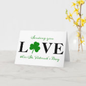 Senden Sie Ihre Liebe Kleeblatt St. Patrick's Day Karte (Gelbe Blume)
