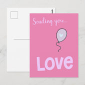 Senden Sie Ihre Liebe - Niedlicher Ballon Postkarte (Vorne/Hinten)