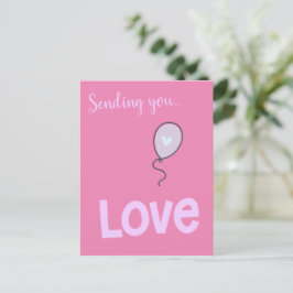 Senden Sie Ihre Liebe - Niedlicher Ballon Postkarte